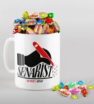 

Personalized Senarist Mug and Haribo Candy Gift Seti-1