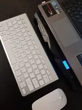 Miniteclado y ratón inalámbrico USB, 2,4G, ergonómico, silencioso, para PC, portátil, TV