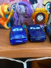 Disney-Coche de juguete de Pixar Cars 2 3, Rayo McQueen Mater King, Chick, icks, lechosa, 1:55, vehículo fundido a presión, de aleación de Metal, regalo para chico
