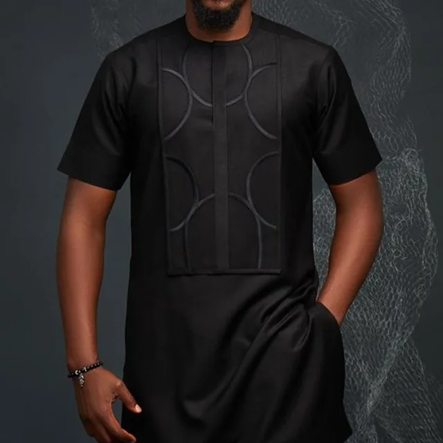Mbam African Set Short Sleeve Two-piece Outfit Men - Image 3