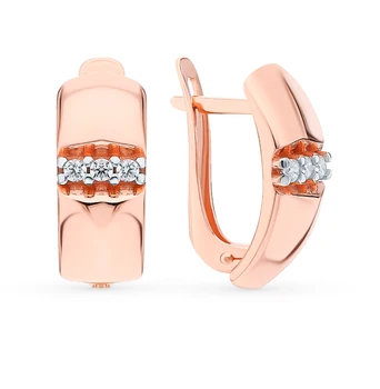 

Silver earrings with cubic zirconia sunlight sample 925