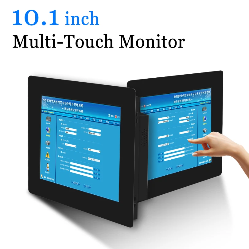 10 1 дюймовый настенный LCD сенсорный монитор проекционный емкостный VGA HDMI AV