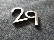 Door-Plate Sign Sticker Number-House Address Abs-Plastic Plaque Hotel 0123456789 Digits