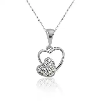 

925 sterling Silver Heart Women Necklace