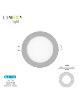 

Mini led downlight lumeco 6w 320 lumen round 12cm 6.400k frame Chrome