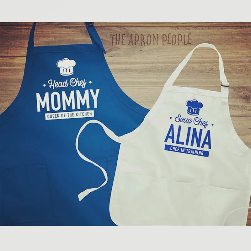 Personalized Apron Mom's Kitchen Apron Custom Apron -   Personalized  mother's day gifts, Personalized aprons, Custom aprons
