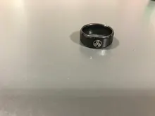 Acero inoxidable innovador Teen Wolf logotipo anillo para hombres y mujeres 8mm estilo Punk película anillo resistencia a desvanecerse