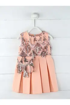 

Powder Sequins Sequined Bag Girl Kids Evening Gown