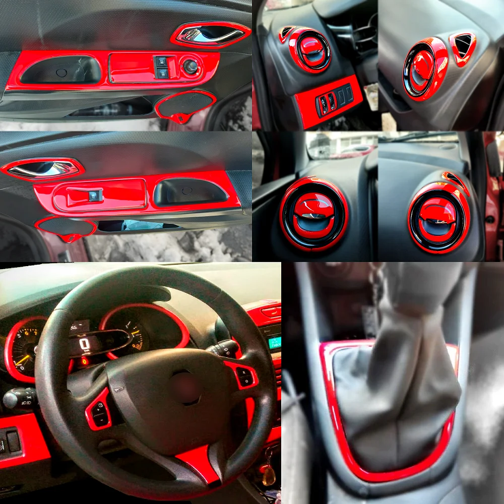 For Renault Clio 4 Mouldings, Trim Kit, Air Conditioning, Door Handle, Car  Accessories, ODAC, Piano Black, Carbon Fiber, Red| | - AliExpress