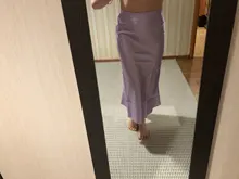 Mnealways18-falda de seda satinada para mujer, Falda larga de cintura alta, color púrpura, elegante, para oficina, Primavera, 2020