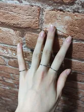 MANGOSKY-Anillo de titanio fino para dedo, anillo de oro de 1MM, 1 Uds., venta al por mayor