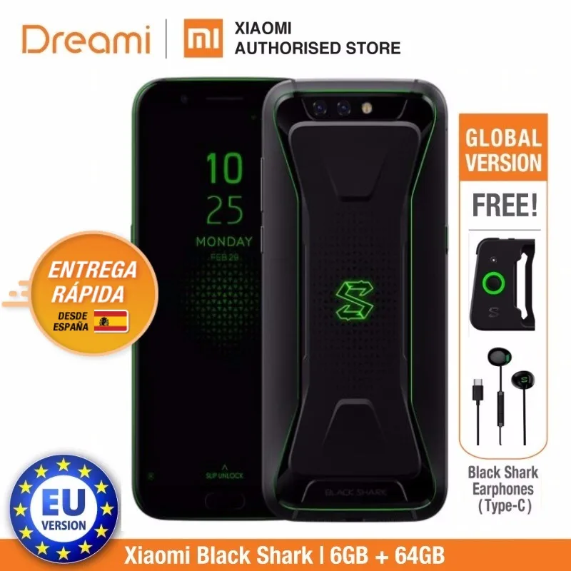 Global Version Xiaomi Black Shark 64GB ROM 6GB RAM Gaming phone (Brand New and Sealed) Blackshark Smartphone Mobile Global Version Xiaomi Black Shark 64GB ROM 6GB RAM Gaming phone (Brand New and Sealed) Blackshark Smartphone Mobile