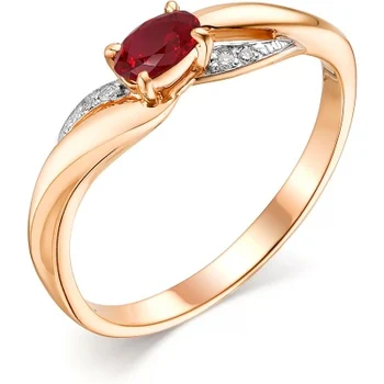 

Alcor ring with Ruby and diamonds in red gold