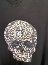 Vestido de verano Punk de manga corta suelto, calavera, abertura lateral