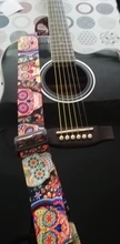 Ends-Strap Flowers Electric-Guitar-Strap Acoustic Vintage Stripes 5-Colors Embroidery-Fabrics