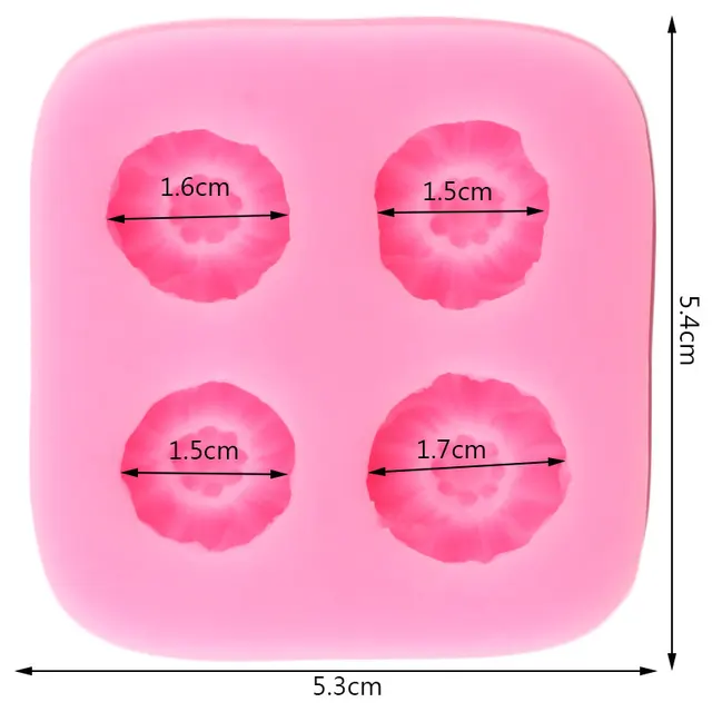 Pipacsok Virágszilikon Formák Diy Party Cupcake Topper Fondant Sütemény Díszítő Szerszám - Image 2