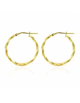 

Silver earrings gold Rings reliados Smooth 24x2mm