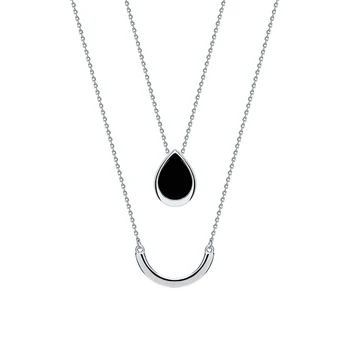 

Silver necklace with enamel sunlight sample 925