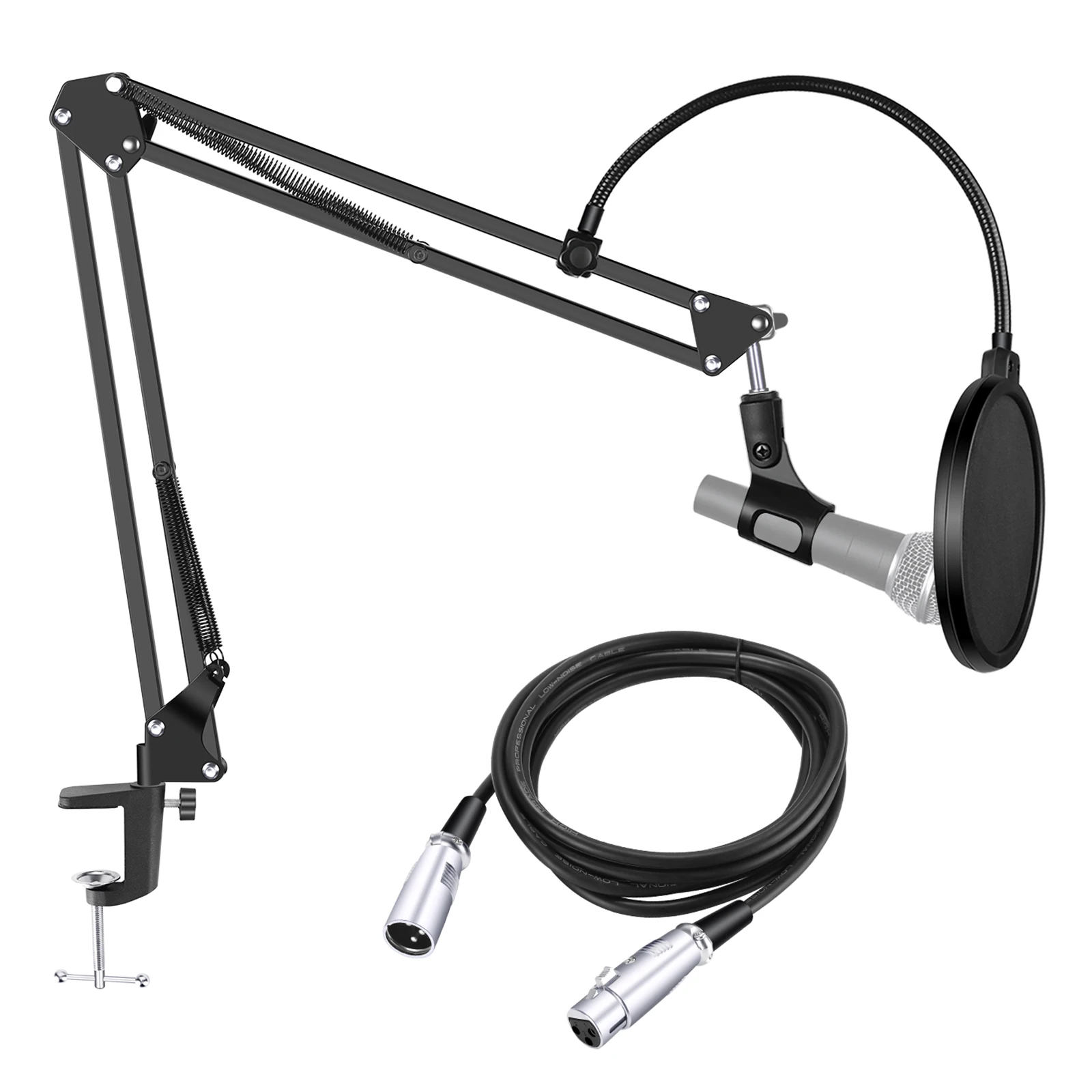 Подставка для микрофона Neewer с микрофонным фильтром и штекером XLR 8 2 футов на