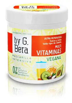 

Mask multivitamins with avocado, kiwi and tangerine. Formula vegan, 100% natural. By G Bera.