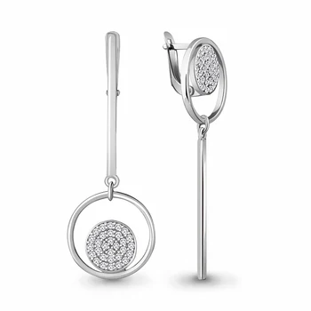 

Silver earrings with cubic zirconia