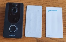 EKEN-cámara de vídeo inalámbrica V7, intercomunicador Visual con visión nocturna, PIR, detección de movimiento, Control por aplicación, Wifi, 1080P