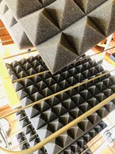 Espuma acústica de estudio insonorizada, Panel de tratamiento de absorción de sonido, esponja protectora de cuña de sonido, 50x50x5cm, 6 uds.