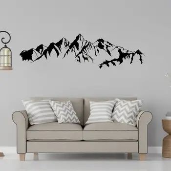 

Vinyl Mountain Landscape Wall Sticker Decal Geography Sticker Home And Bedroom Art Decoration A003045