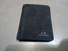 Cartera de cuero para hombre, tarjetero, monedero de mano, billetera corta esmerilada, bolsillo para monedas, 2020