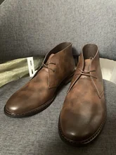 Botas de cuero para hombre, botines de estilo desierto, cómodos, a la moda, para caminar, talla 7 a 12, # KD581