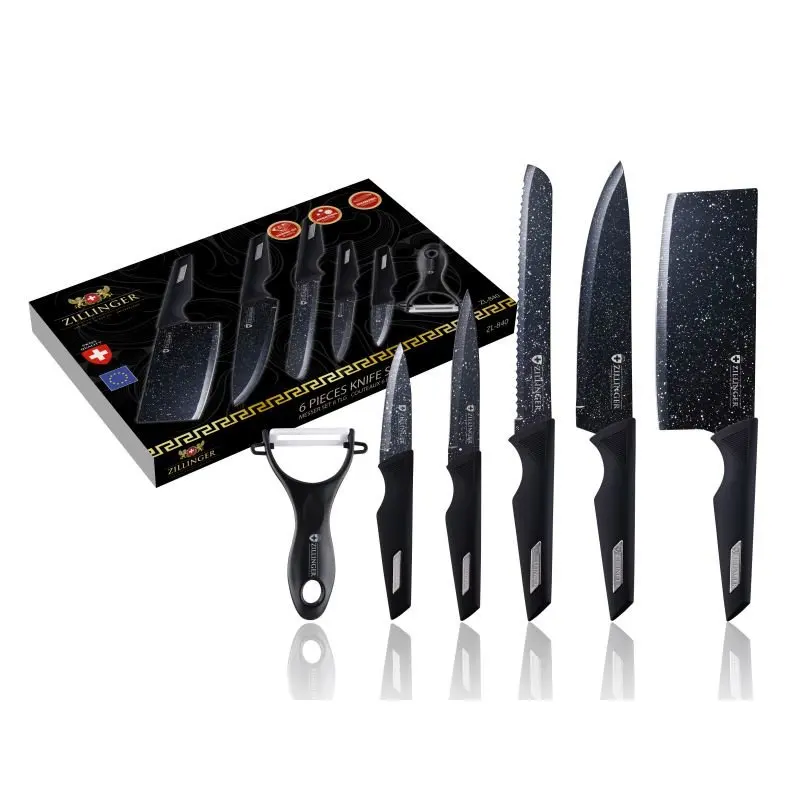 Set Of Knives 6 Items Zillinger Zl840 Knife Sets AliExpress
