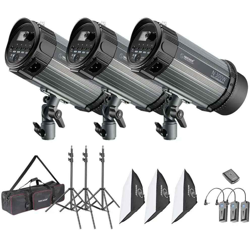 US $255.99 Neewer Studio Strobe Flash Photography Lighting Kit MonolightLight StandWireless Trigger For Video Portrait Location Shooting