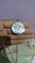 Mi forma Tetragrammaton dije en forma de talismán encanto hombres collar de acero inoxidable Wiccan Pagen pentagrama Pentáculo amuleto regalo de la joyería