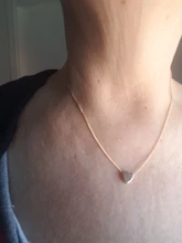 Gargantilla de corazón pequeño para mujer, collar con cadena de Color plateado, collar de amor pequeño, colgante en el cuello, Gargantilla Bohemia, joyería