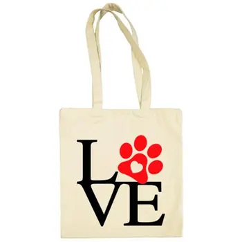 

Cloth bag love dog animals
