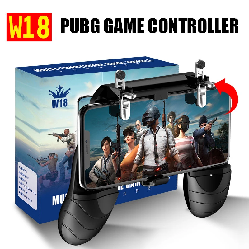 

Joysticks Controller For PUBG Mobile Game Trigger Fire Button Gamepad For IOS Android Phone W18 Shooter Joypad With Holder