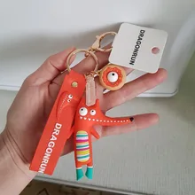 Llaveros de cocodrilo a la moda, llavero con zorro Original, muñeco de erizo de dibujos animados, colgante de anillos de llave, novedad de 2021
