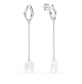 

Silver earrings with pearls sunlight sample 925