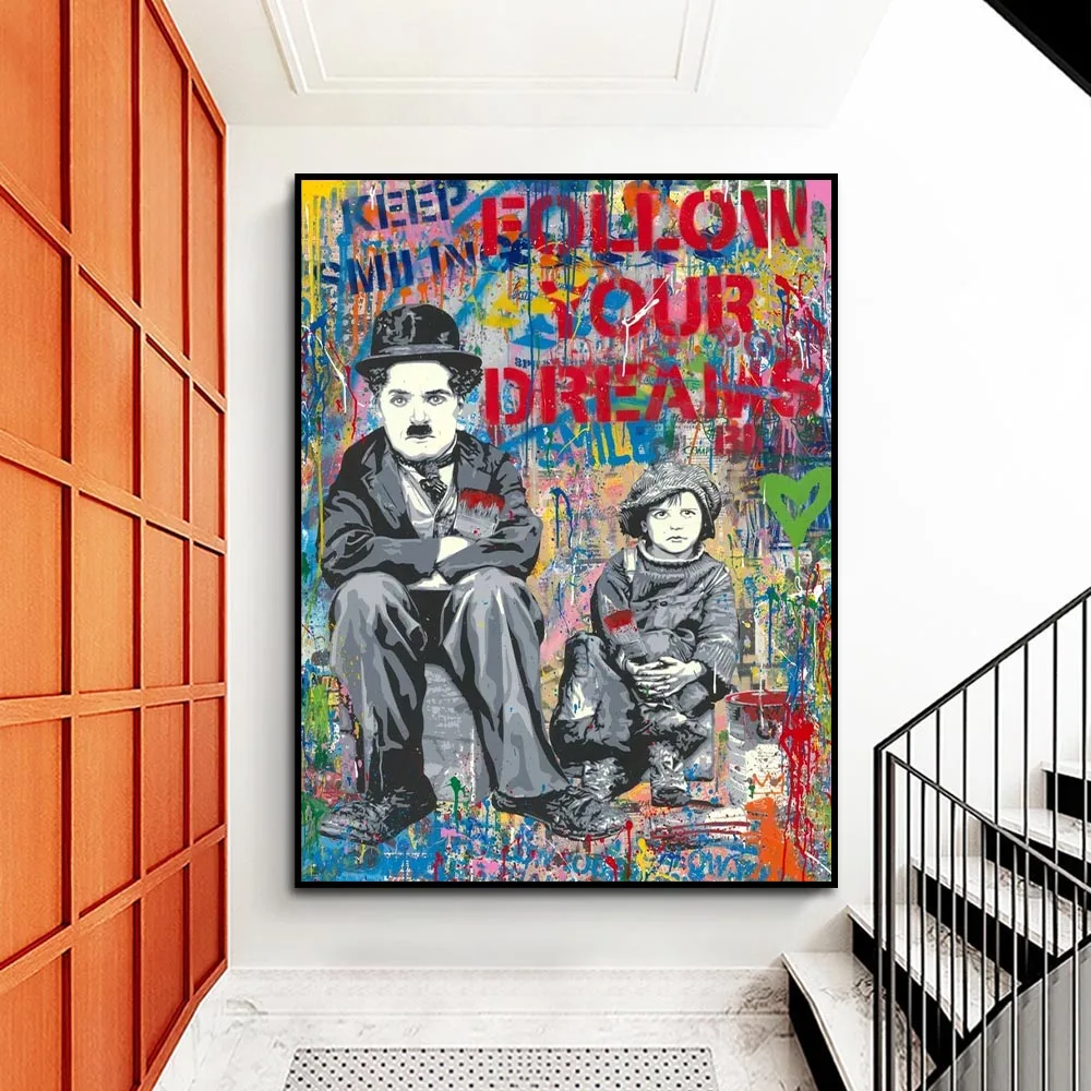 

Funny Man Kids Street Graffiti Canvas Painting Wall Art Print Poster Modern Home Decor Picture Suitable For Bedroom Frameless