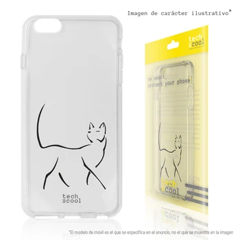

FunnyTech®Silicone Case for Samsung Galaxy S8 L Design Cat silhouette Transparent black