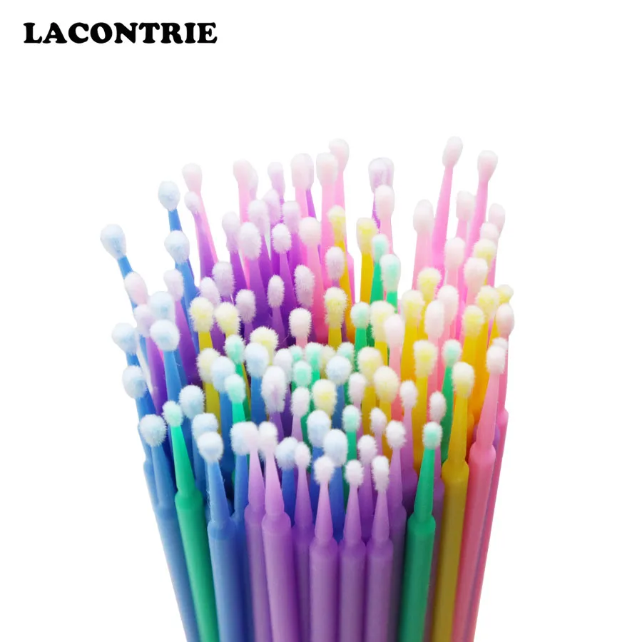 

100/200 Pcs Micro Brush Applicator Mascara Wands Eye Lash Glue Brushes Individual Lash Extensions Cotton Swab Makeup Tools