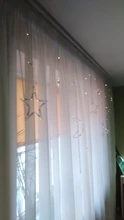 Lights Curtain-String Moon-Lamp Window-Decor Christmas Garland Fairy Icicle-Star LED