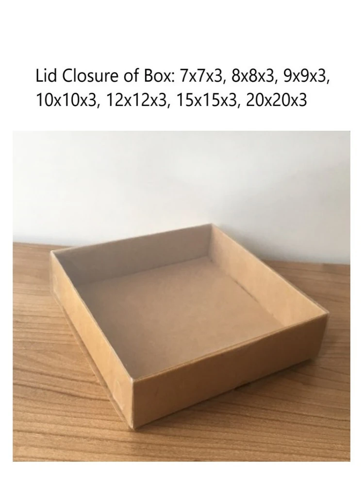 Boîte couvercle en carton kraft clair 13,2 cm