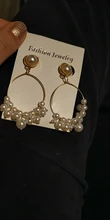Pendientes largos con Clip y borlas para mujer, aretes de flor, accesorios de joyería delicada 2019