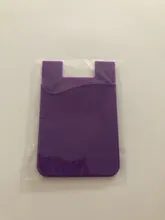 Funda de silicona elástica para teléfono móvil, pegatina Universal para tarjetas de crédito y identificación, con dos bolsillos, 3M