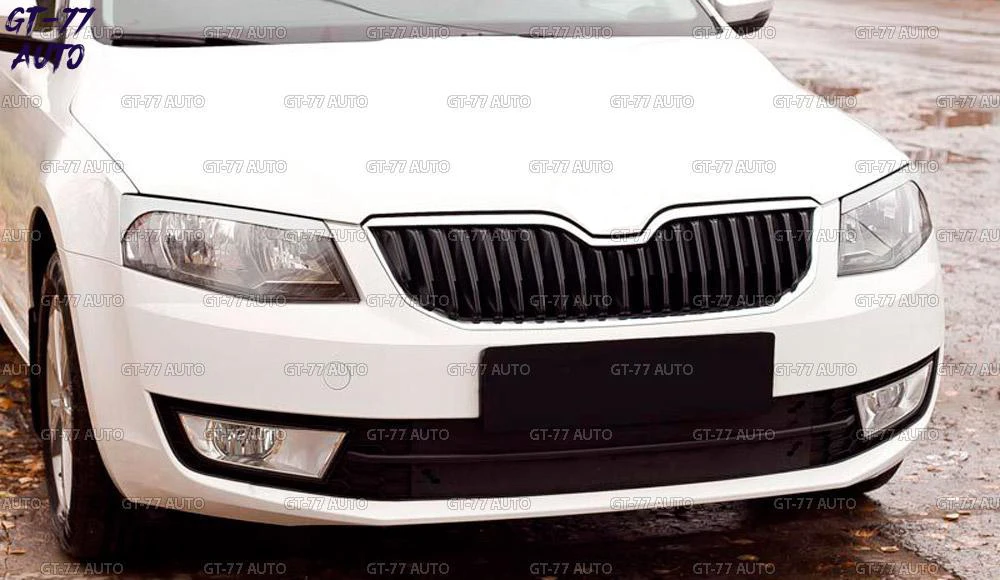 Накладки на передние фары для Skoda Octavia A7 2013- реснички 1 комплект/2 шт внешний материал ABS пластик Стайлинг
