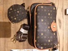 FOXER-Bolso cruzado 3 en 1 con monograma para mujer, bandolera con monedero extraíble de PVC, a la moda, 2020