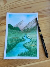 Uds.-pincel de pintura de pelo de ardilla, pinceles para pintar, pinceles para pintar, pinceles artísticos de acuarela para dibujar, suministros de arte