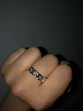 Rings for Link Jewelry Gifts Geometric Stainless-Steel Cuban Gold-Color Vintage Women