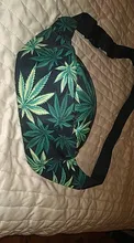 Deanfun-riñonera 3D con estampado de hojas verdes para mujer, Cangurera con cremallera para viaje YB7